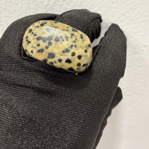Dalmatian Jasper Ring new, carved from natural stone