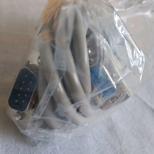 RS-232 serial port cable new with 9-pin male-female connectors