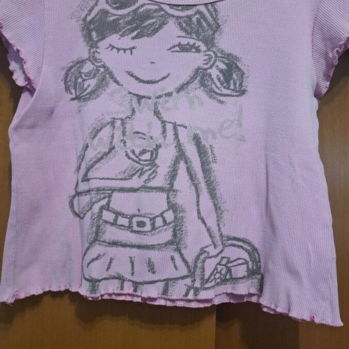 Alouette pink short blouse for girls like new, size 128 cm