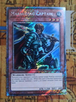 Marauding Captain Platinum Secret Rare Yu-Gi-Oh! card like new