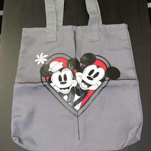 Tote bag shoulder like new with Mickey and Minnie gray
