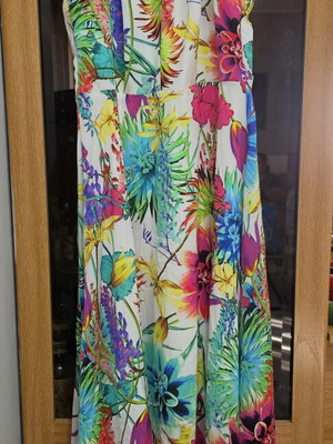 Max & Co colorful dress XL like new, asymmetrical summer fabric
