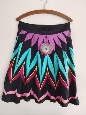 Silk skirt Custo Barcelona multicolor, new, size M
