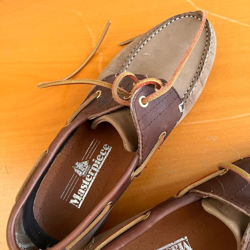 Masterpiece shoes like new, brown boat shoes size 44