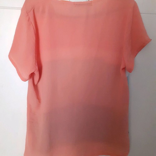 Pink Woman blouse like new, airy, size XL, black and orange