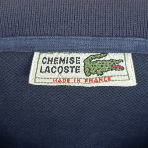 Vintage Lacoste T-shirt Polo by André Gillier used, blue, size M