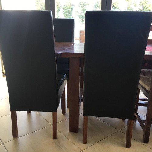 Dining chairs new, pack of 12, black leatherette