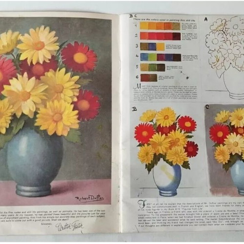 Paintings by French Artist Robert Duflos painting book used, 1980s