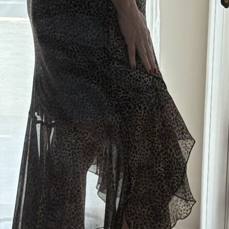 Love+Alicia asymmetrical leopard print dress like new