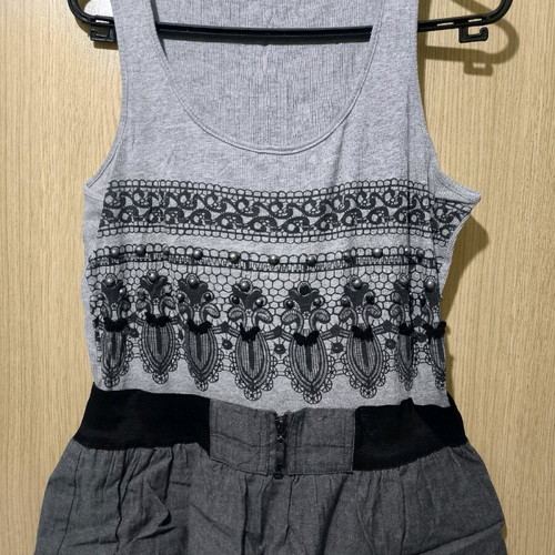 Summer dress sleeveless like new, gray, size XL