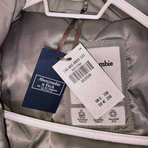 Abercrombie & Fitch jacket new, mint khaki, medium large