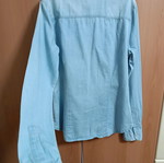 Denim blue shirt United Colors of Benetton like new with appliqué pearls