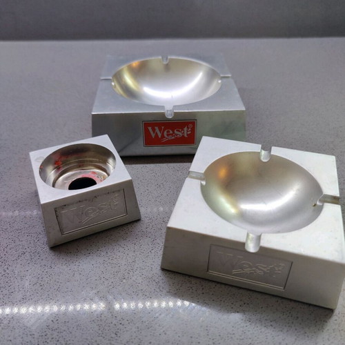 West ashtrays and candle holder used