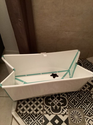 Stokke Flexi Bath бебешка вана употребявана, бяла, сгъваема