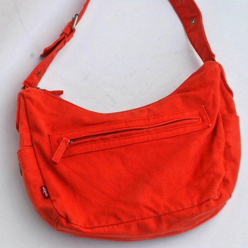 Levi's Y2K canvas shoulder bag used, red and orange