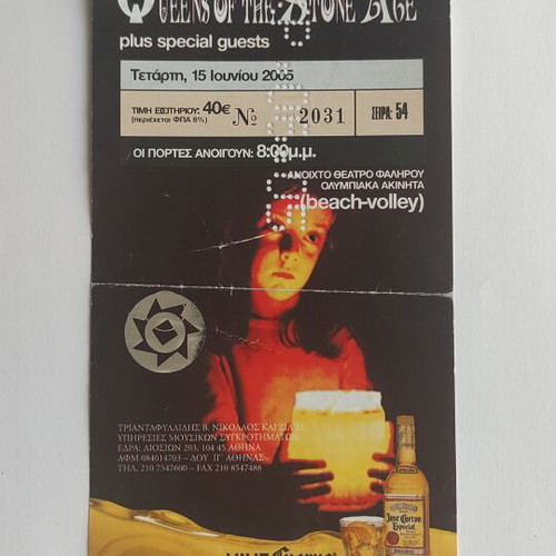 Queens of the Stone Age concert ticket 15-6-2005 like new