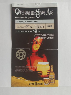 Queens of the Stone Age concert ticket 15-6-2005 like new