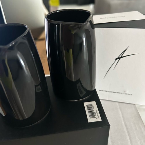 Set of 2 porcelain milk jugs 150ml Serax designed by Ann Demeulemeester new