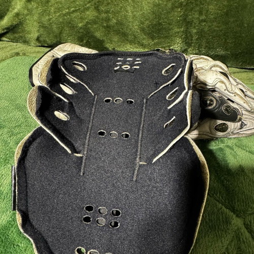 Dainese Full Metal Titanium gloves used with neck protector