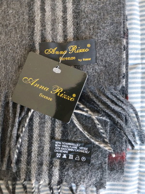 Scarf with wool and cashmere new, gray