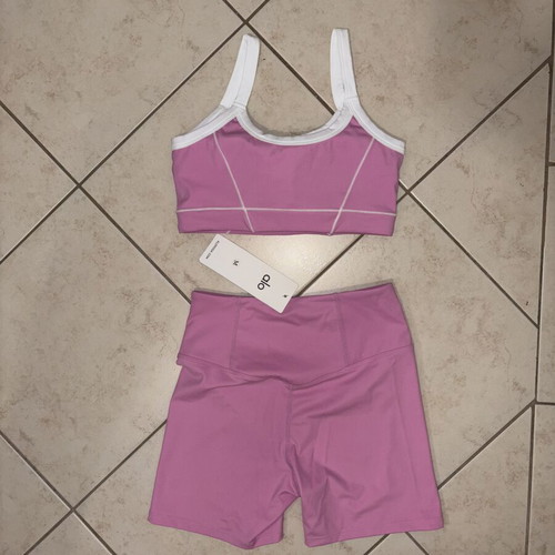 Alo yoga set pink new, size S