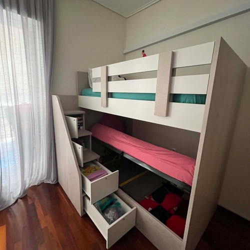 Project House bunk bed like new with storage spaces