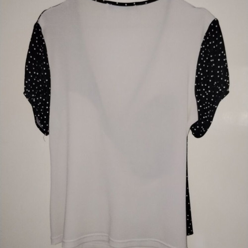 Polka Dot Wrap Top like new, size M, black and white