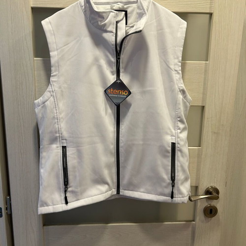 Stenso Aveo Lady white softshell vest XXXL and City Life red quilted vest M