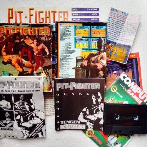 Pit Fighter Vintage Spectrum Cassette Game used with extras from magazines