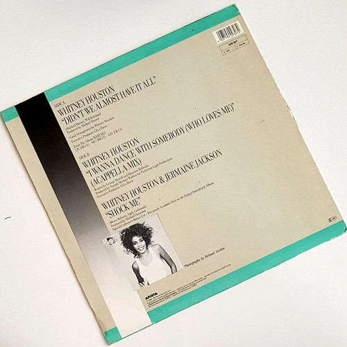 Whitney Houston Didn't We Almost Have It All 12" Maxi Single vinyl near mint