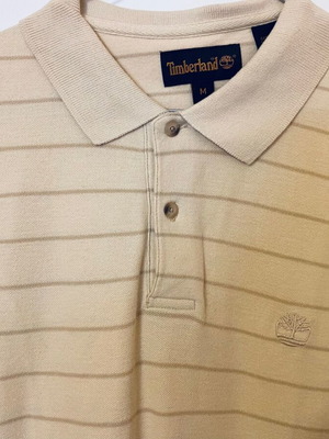 Timberland Ανδρικό Polo κοντομάνικο σαν καινούργιο, 100% βαμβακερό, μπεζ και καφέ