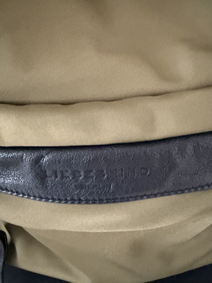 Liebeskind fabric and leather backpack like new, green