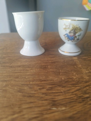 Vintage egg cups used, set of 2