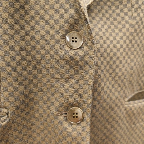 Women's checked jacket like new, beige, size 46