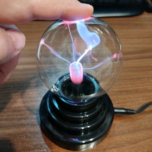 Plasma magic ball new, with USB power supply and switch