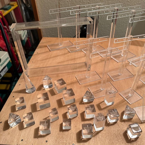 Jewelry stands like new made of plexiglass