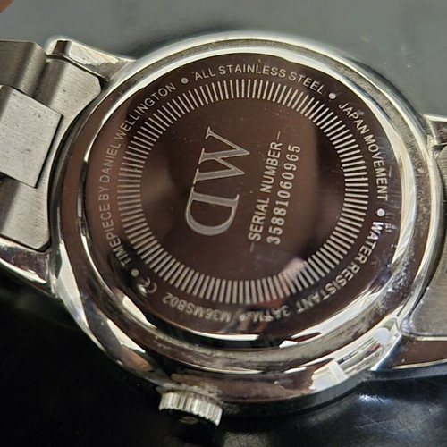 Daniel Wellington Iconic Link watch 36mm black dial used