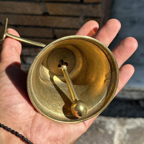 Bronze nautical wall bell, 9×10 cm