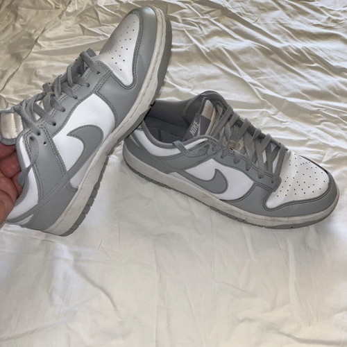 Nike Dunk Low sneakers used, size 44.5, white and grey