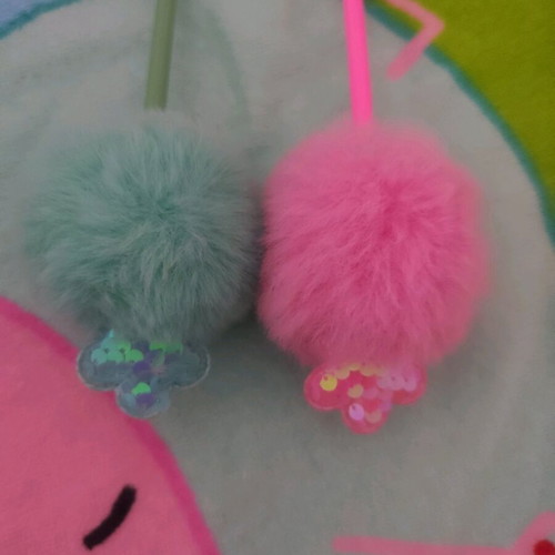 Set of pencils with fluffy impressive tip like new