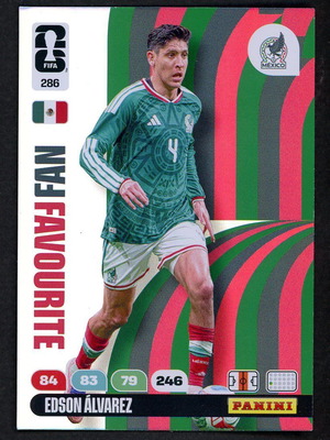 Panini World Cup Adrenalyn XL #286 Edson Alvarez card like new