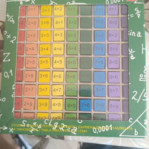 Wooden multiplication table board new in excellent condition