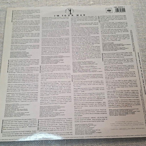Leonard Cohen I'm Your Man LP used, rock