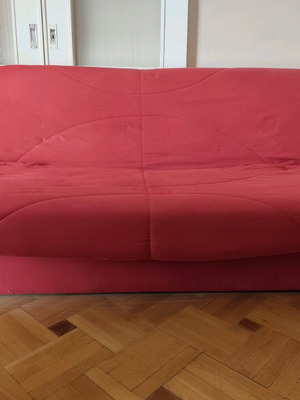 Double sofa bed with storage space like new