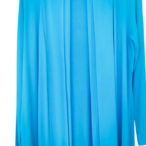 Yest long open turquoise cardigan like new, viscose with elastane, XL