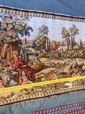Vintage French tapestry woven new 143x50 cm