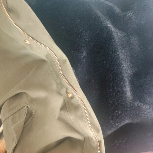 Winter jacket like new, khaki with synthetic fur lining, size M