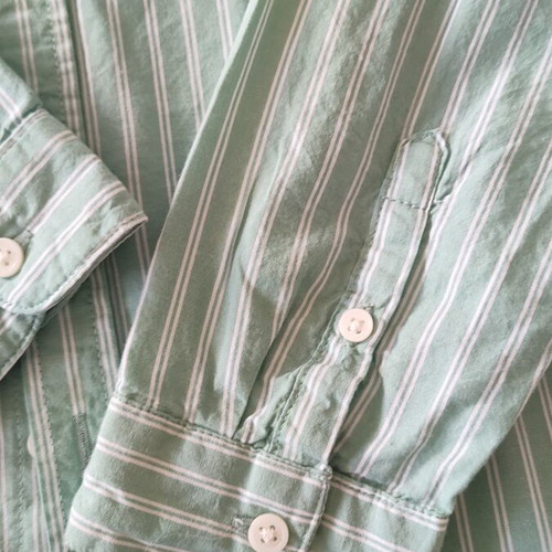 H&M Boys' Dress Shirt Like New, Size 128 cm, White and Turquoise