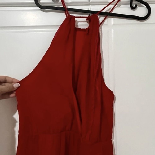 Red Zara dress like new, ancient Greek style, airy summer