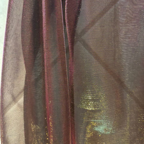 Morgan transparent shirt like new in burgundy with gold details